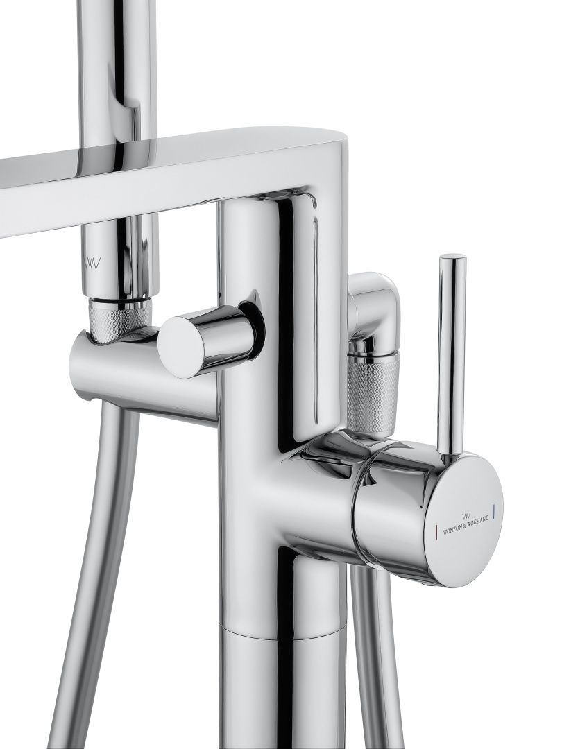 Приобрести смесители напольные для ванн и раковин wonzon & woghand stick, хром (ww-88649901-cr)