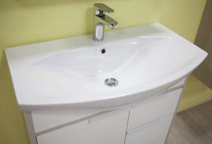 Приобрести тумба под раковину, напольная акватон рико 65 см, белый-ясень фабрик 1a213301rib90 