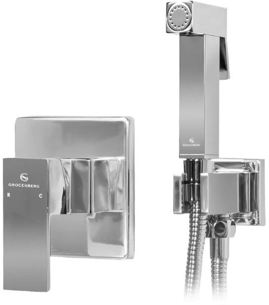 Приобрести grocenberg смеситель с гигиеническим душем, хром gb1001cr