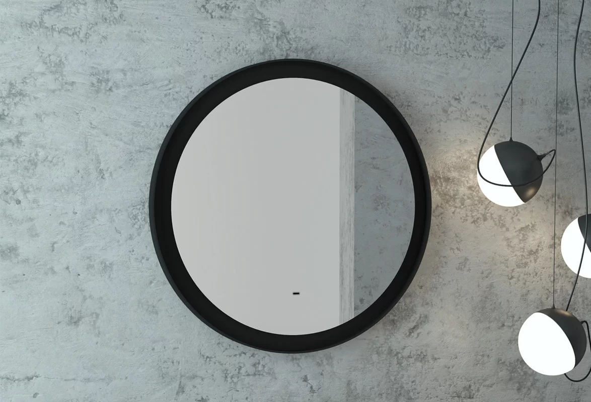 Приобрести continent зеркало с подсветкой planet black 70х70 см, черное