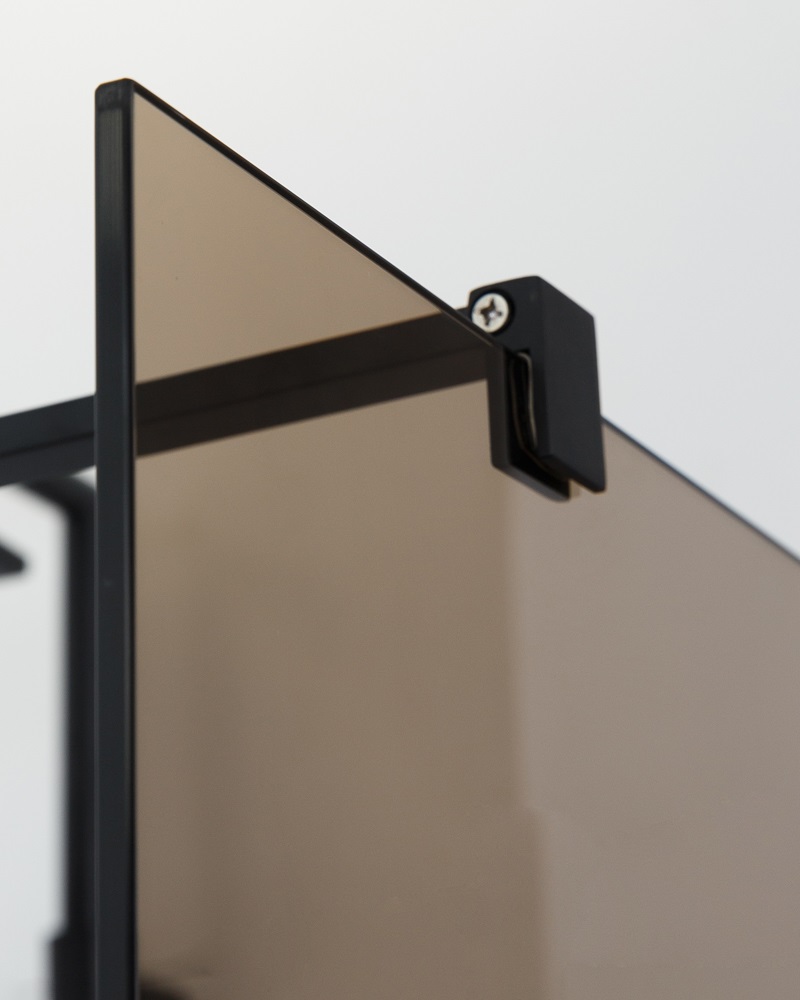 Приобрести cezares душевая перегородка liberta 110 см, черный\хром liberta-l-2-110-br-nero