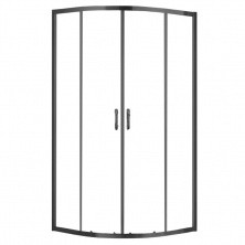 Душевое ограждение Azario Milton 90х90 см, черное, 6 мм, прозрачное стекло