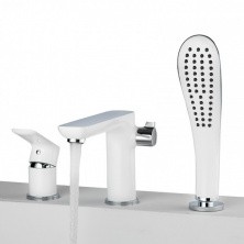 Gappo Смеситель на борт ванны G1148, 3 отверстия, белый/хром 85065