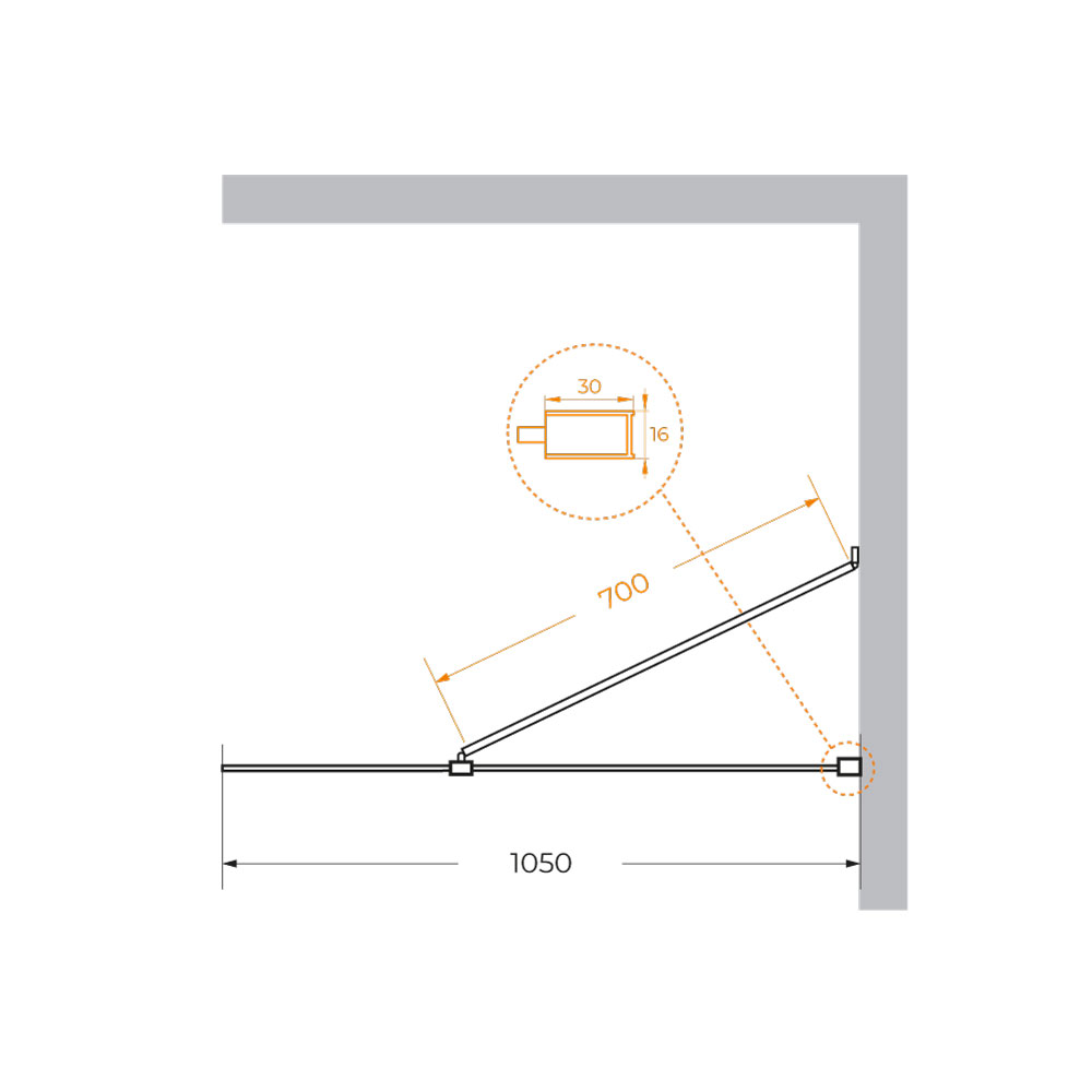 Приобрести cezares душевая перегородка liberta 105 см, хром liberta-l-1-tb-105-c-cr