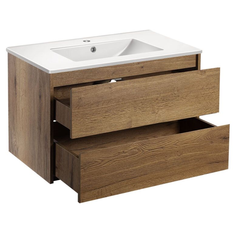 Приобрести vincea тумба подвесная gio 80 см, дуб табак с белой раковиной vmc-2g800to;vbs-13980