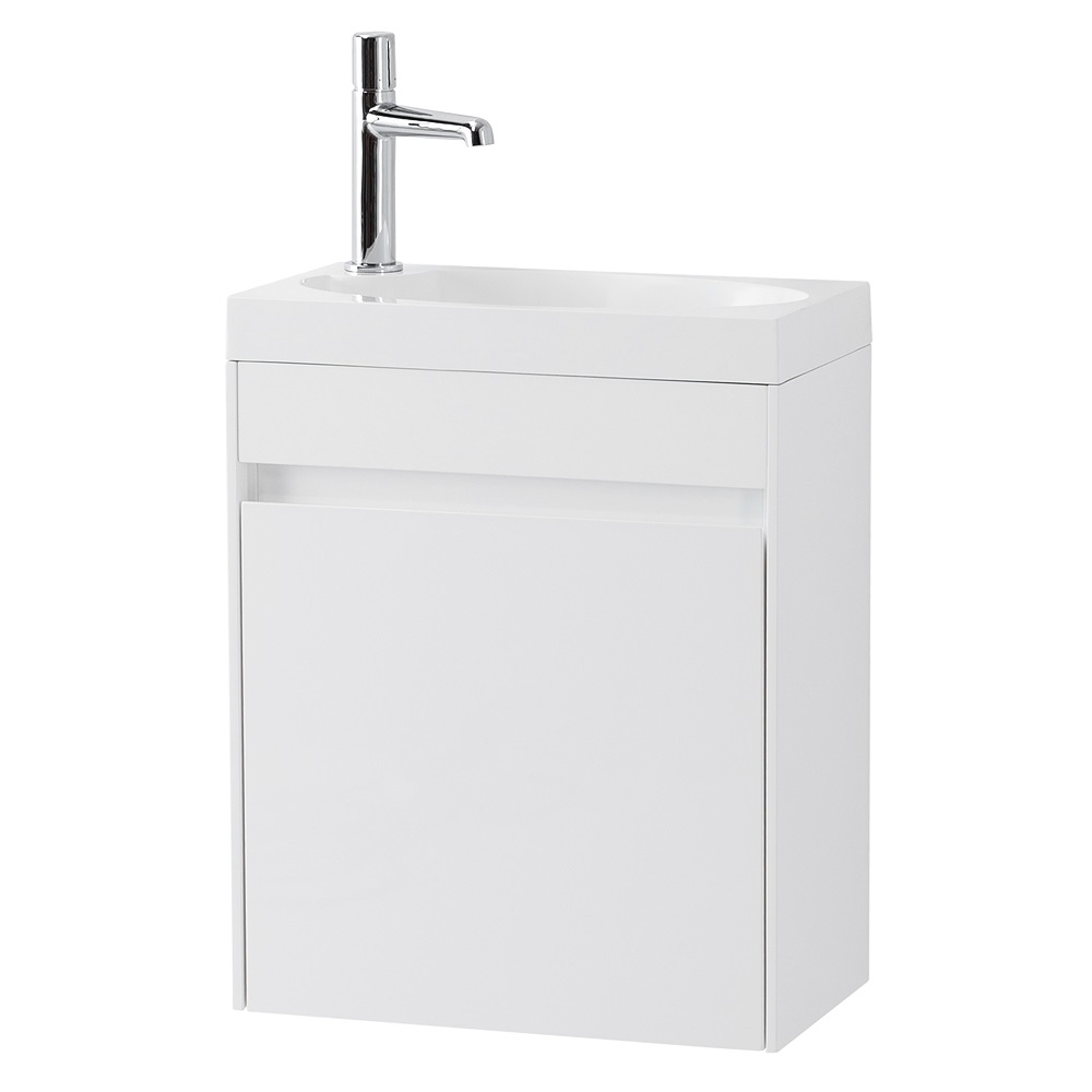 Приобрести belbagno тумба с раковиной pietra mini 46 см, подвесная с дверью 46-r bianco lucido, белая раковина