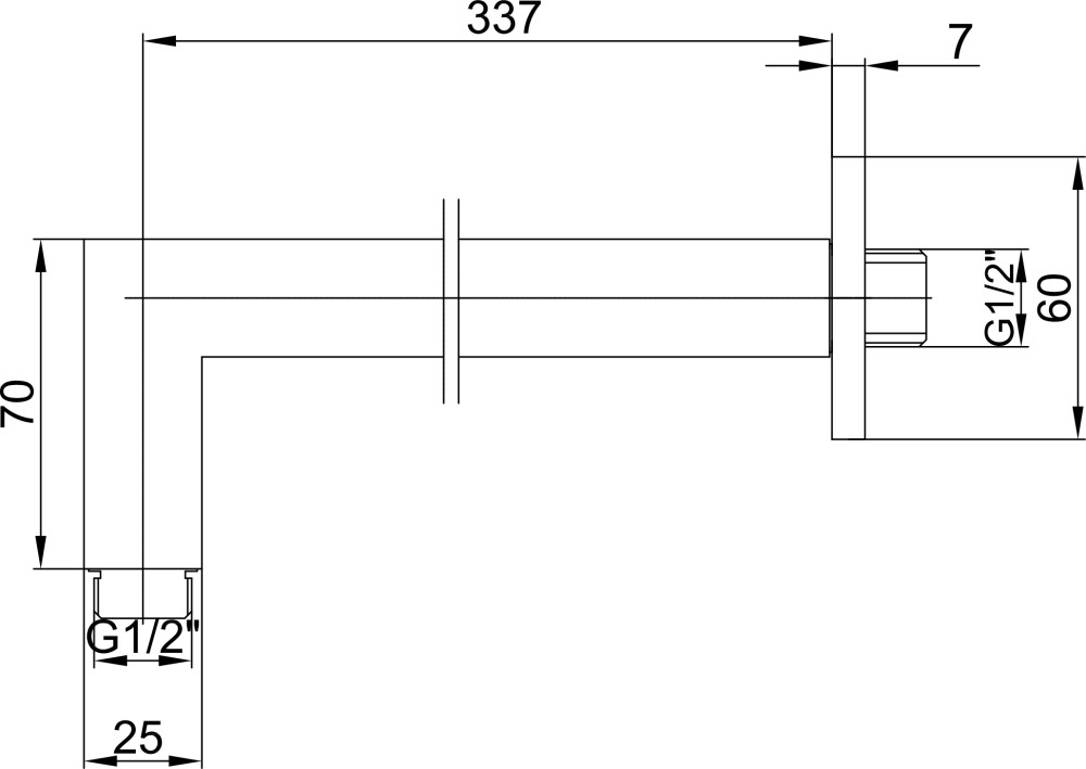 Приобрести e.c.a. кронштейн для верхнего душа 337мм 102126699ex