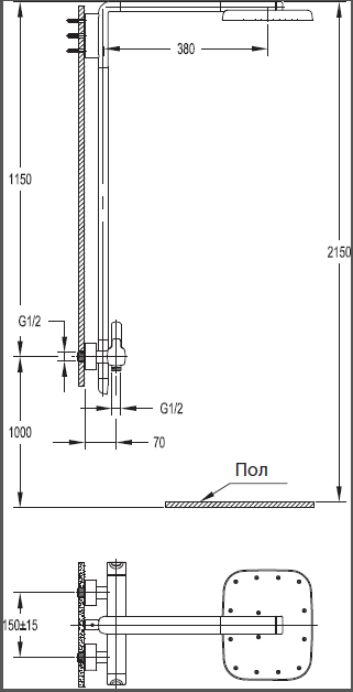 Приобрести cezares душевая система tesoro, хром tesoro-f-cd-01