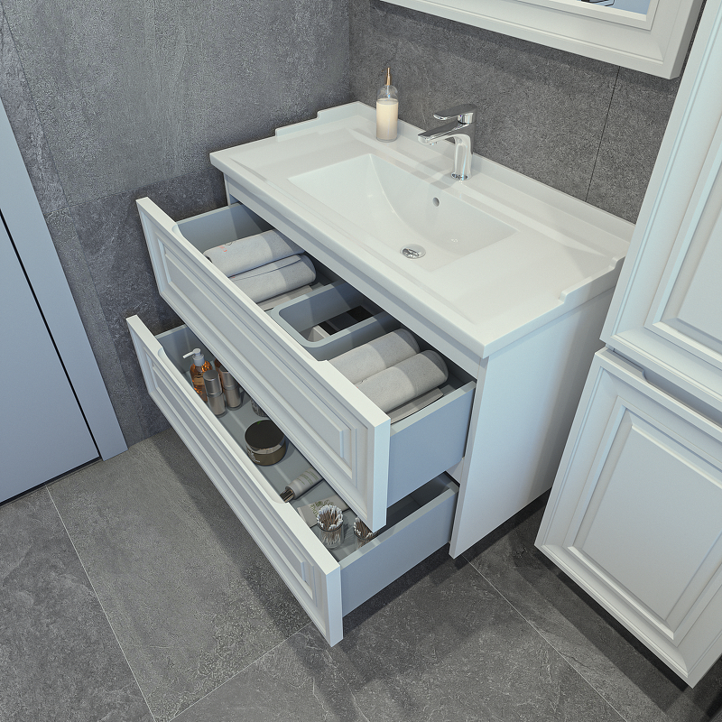 Приобрести caprigo тумба с раковиной подвесная ponza 90 см, белая 13523-в231