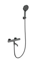 Смеситель для ванны с душем и термостатом WONZON & WOGHAND INN 1, Темный графит (WW-B3013-A1-BGG)