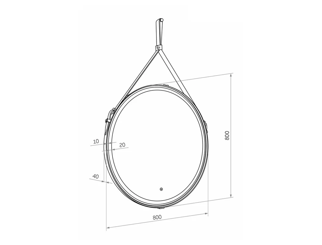Приобрести continent зеркало с подсветкой millenium brown 80х80 см, коричневое