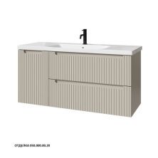 Caprigo Тумба с раковиной TERMIN-Smalty STRIPE 120 см, левая, бежевая, эмаль