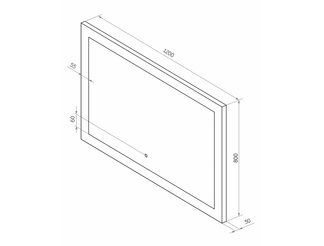 Приобрести continent зеркало с подсветкой relax 120х80 см, белое