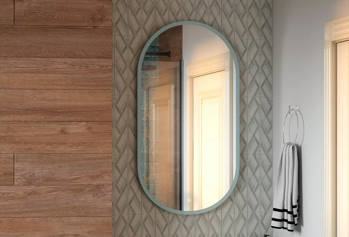 Приобрести continent зеркало с подсветкой delight 55х100 см, белое