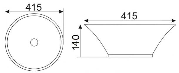 Приобрести раковина-чаша ceramalux 41 см 9381