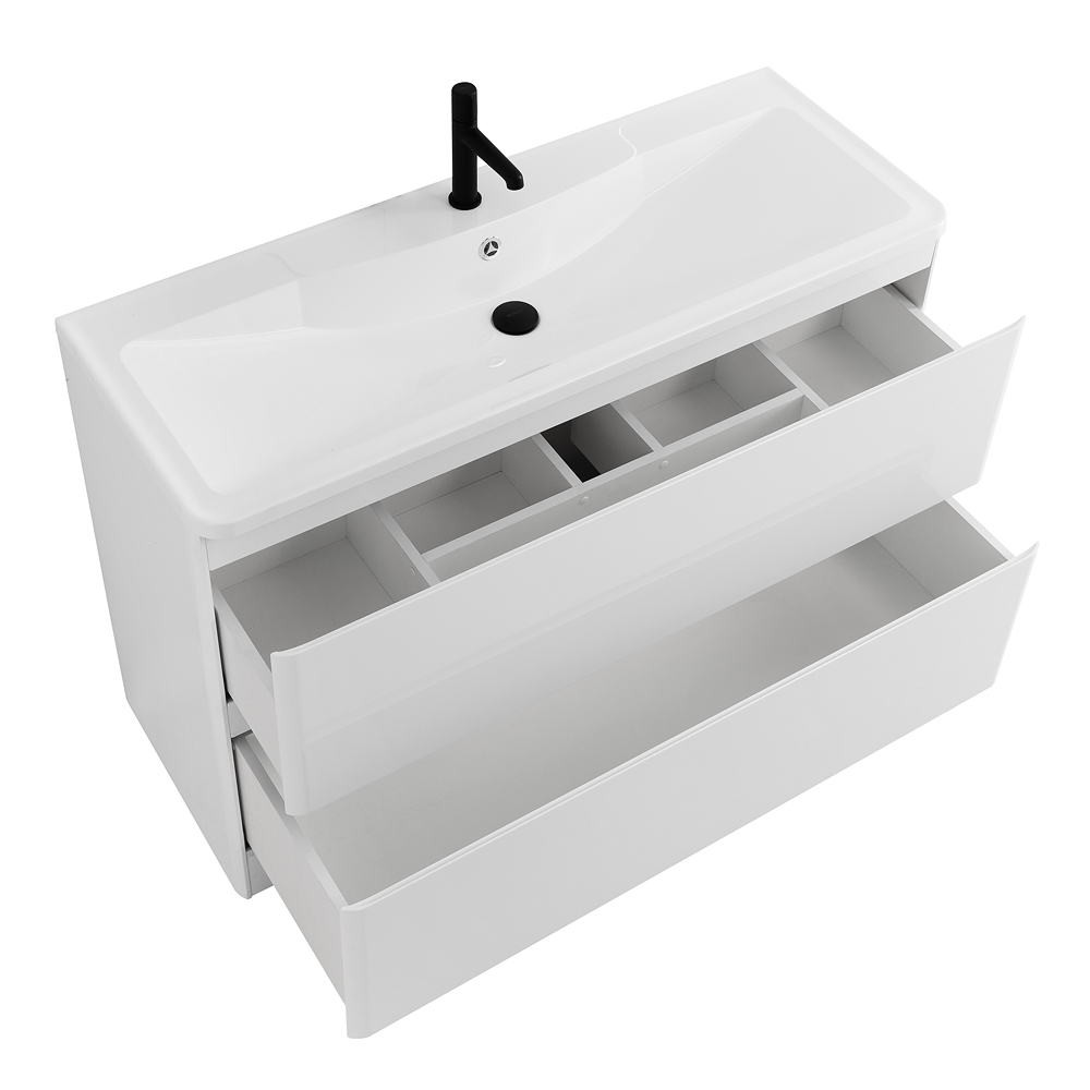 Приобрести belbagno тумба с раковиной albano 120 см, напольная bianco lucido, белая раковина