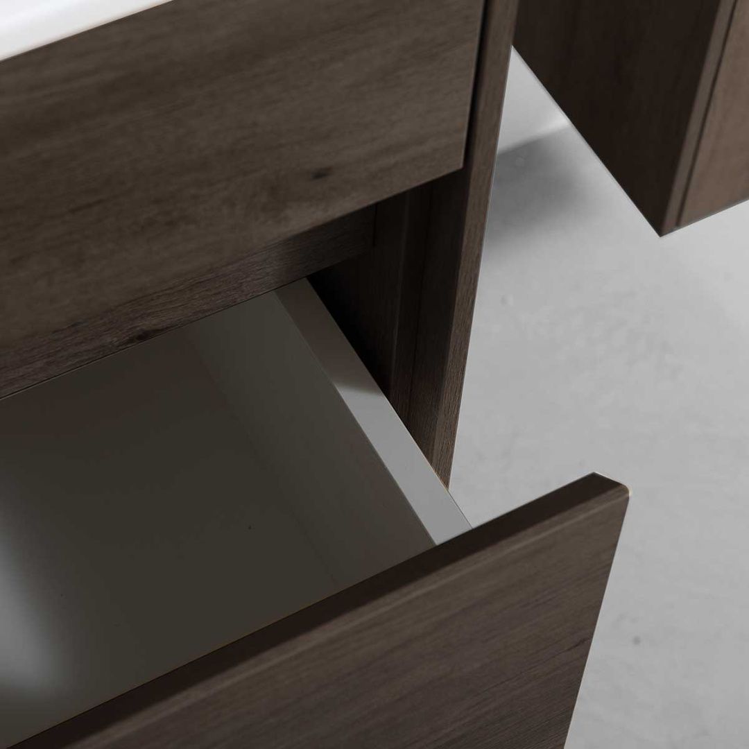 Приобрести vincea тумба подвесная chiara 80 см, дуб темный с белой раковиной vmc-2c800ro;vcb-13800w