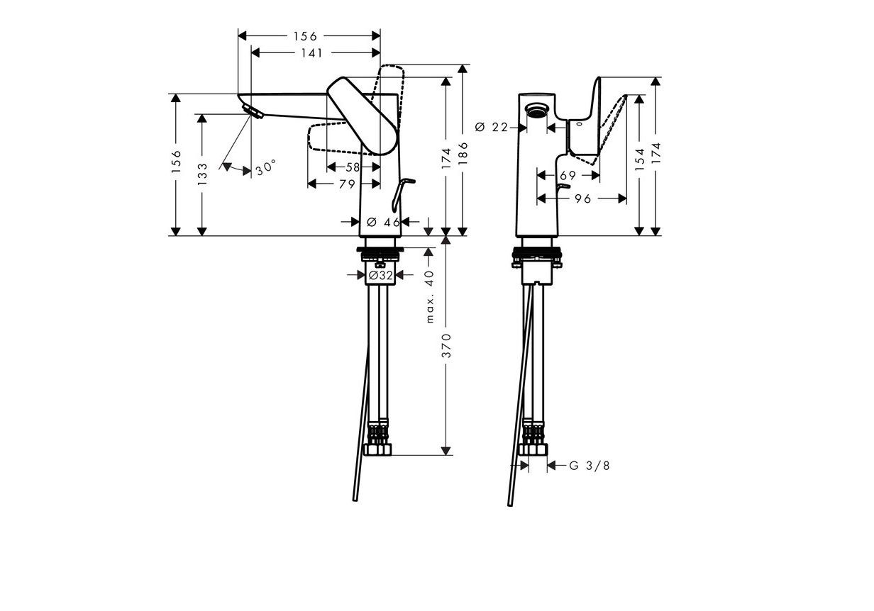 Приобрести 71754000 talis e смеситель для раковины 150