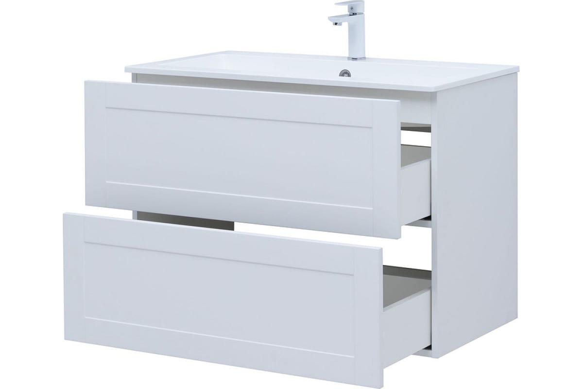 Приобрести aquanet тумба с раковиной терра 90 см, белая матовая