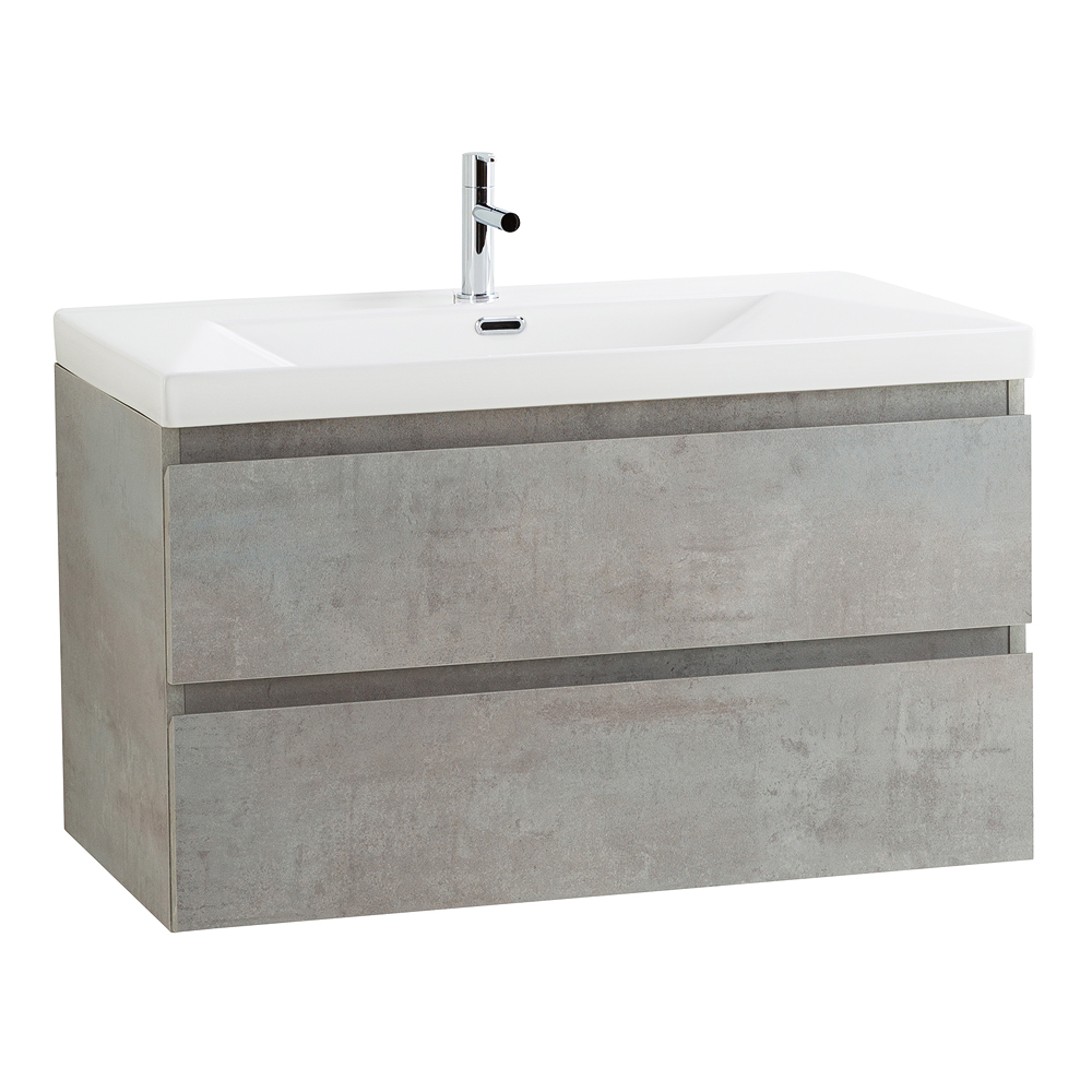 Приобрести cezares тумба подвесная с раковиной molveno 90 см beton, бетон molveno-90-2c-so-bet