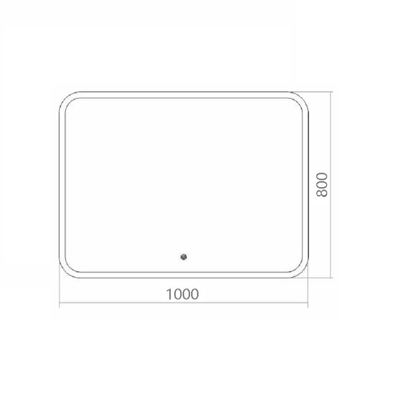 Приобрести azario зеркало стив 1000*800, белый, сенсорный включатель, фр-00001304