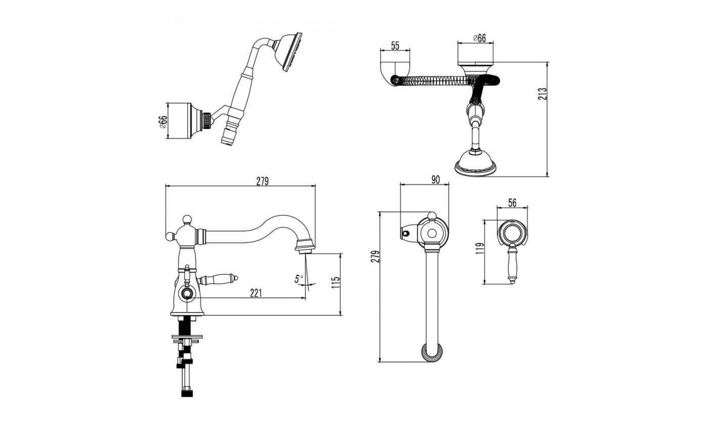 Приобрести lemark смеситель на борт ванны villa, 3 отверстия, хром lm4847c