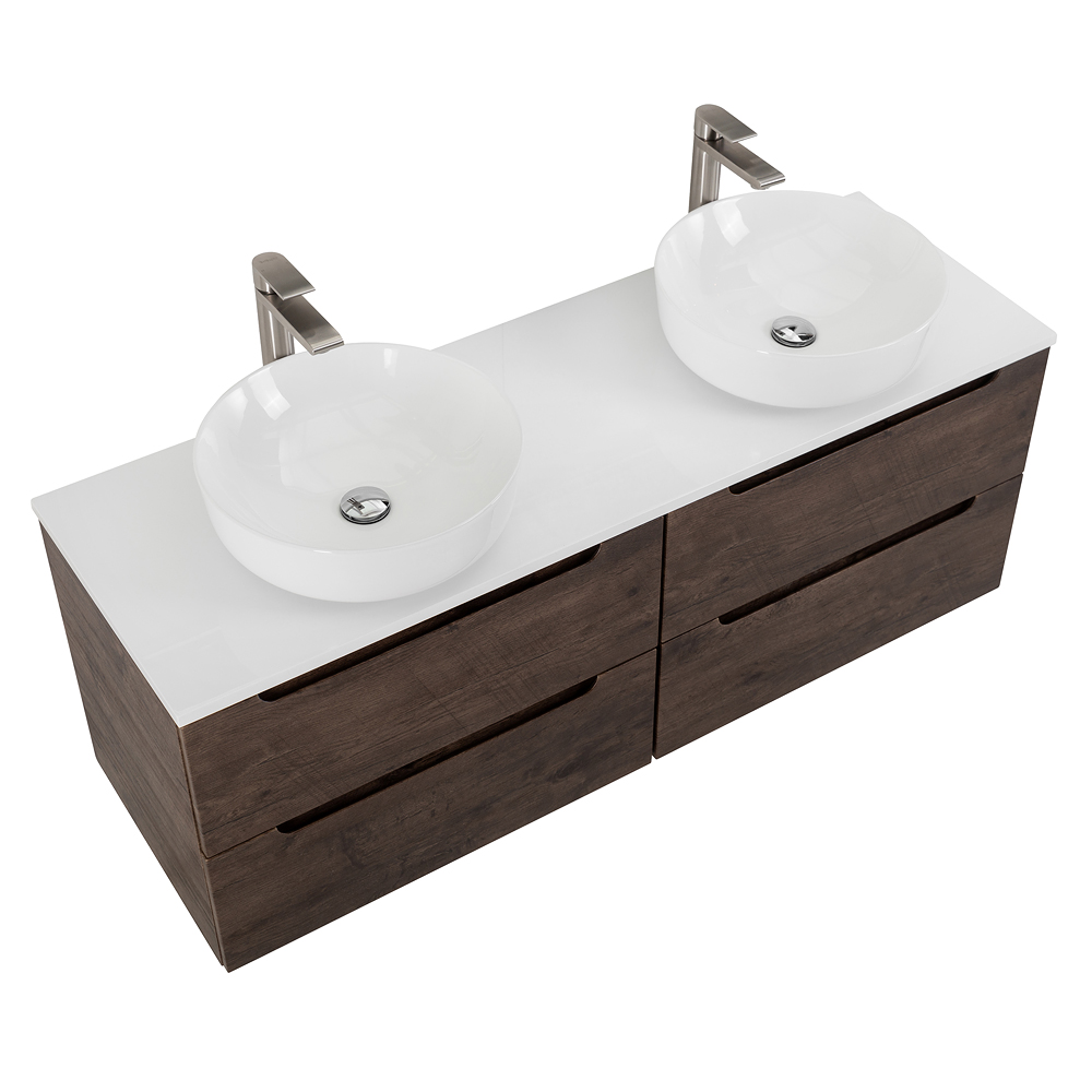 Приобрести belbagno тумба со столешницей etna 140 см, подвесная rovere moro