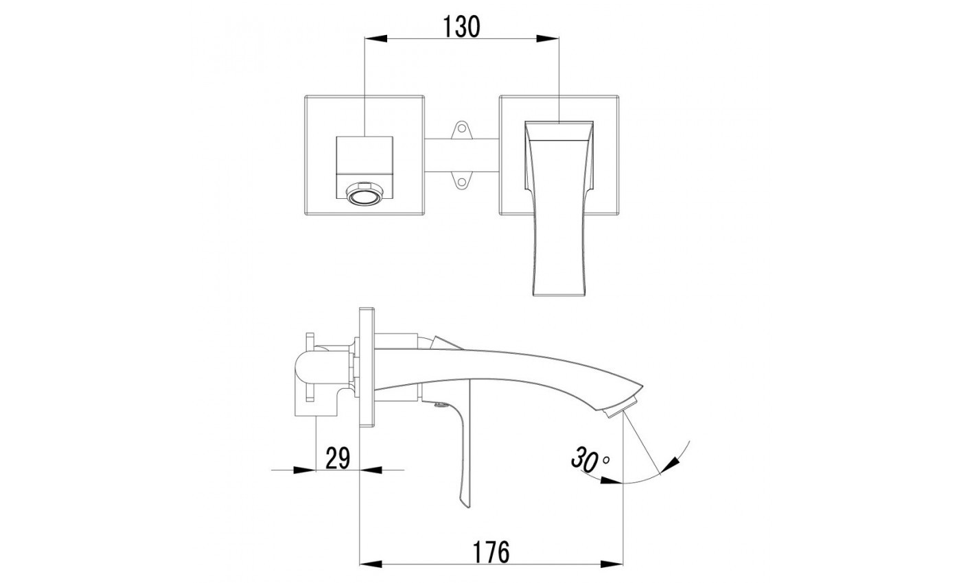 Приобрести lemark смеситель для раковины unit, скрытый монтаж, хром lm4526c