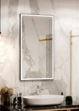 Continent Зеркало с подсветкой Solid Black 60х110 см, черное