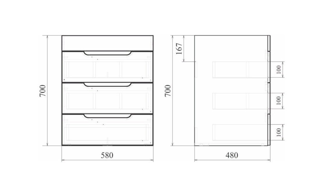 Приобрести mirsant тумба напольная soho quadro 60 см с раковиной deep 60 ут000089876