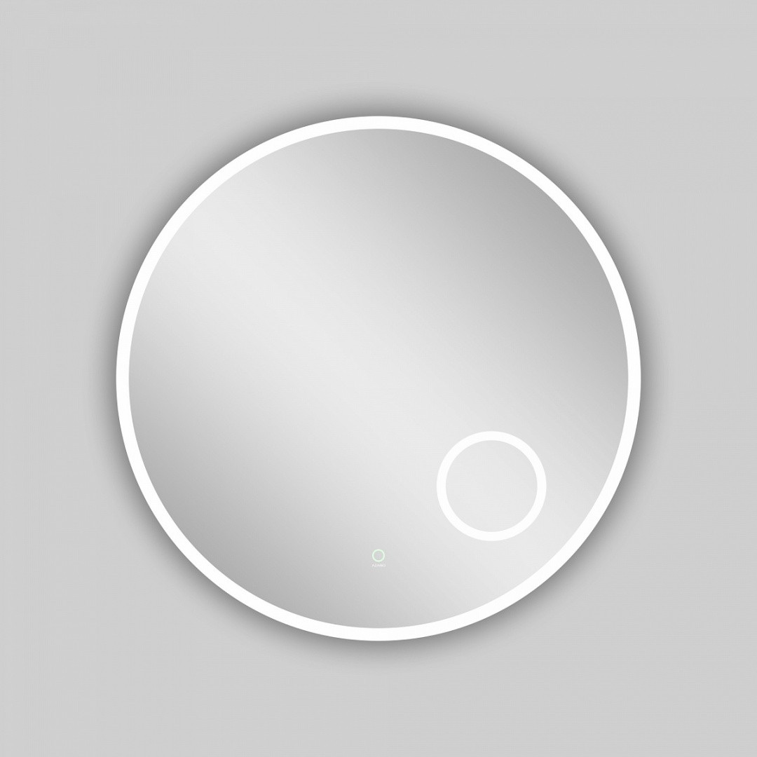 Приобрести azario зеркало d600 60х60 см, белый, сенсорный выключатель, диммер, az-z-005alm