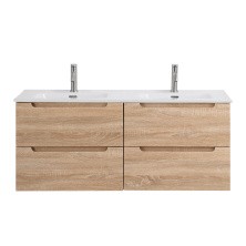 BelBagno Тумба с раковиной ETNA 120 см, подвесная Rovere Bianco, белая раковина
