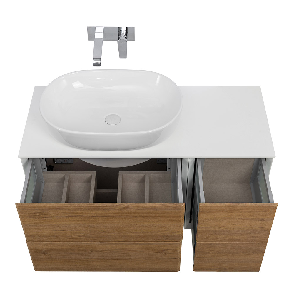 Приобрести cezares тумба со столешницей подвесная bellagio 106 см rovere tabacco, дерево 54716