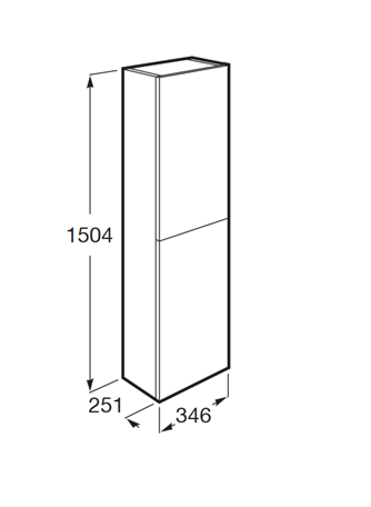 Приобрести пенал подвесной roca the gap белый глянец