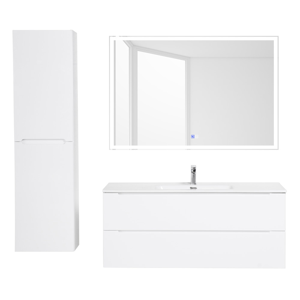 Приобрести belbagno тумба с раковиной etna 120 см, подвесная bianco lucido, белая раковина