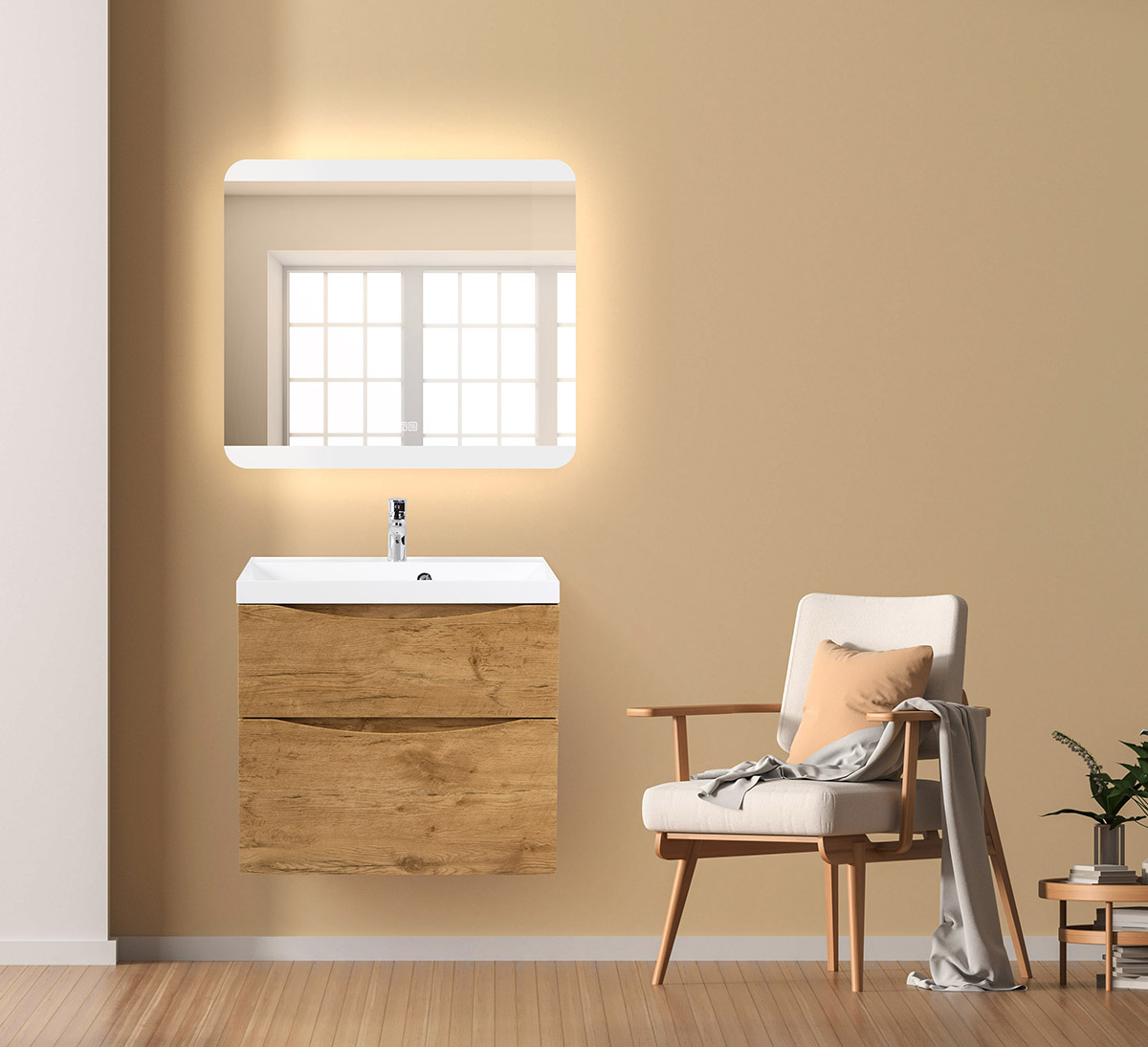 Приобрести belbagno зеркало 80х70 см spc-cez-800-700-led-tch-warm