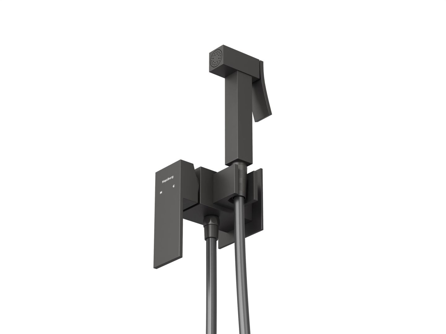 Приобрести hayzburg встраиваемый смеситель с гигиеническим душем, графит hb-1005gg