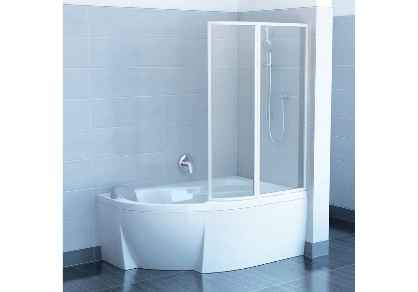 Приобрести ravak шторка для ванны supernova vsk2 rosa 160 76p9010041 r белый/rain