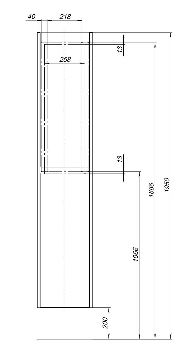 Приобрести aquanet пенал nova lite 35 см, дуб черный