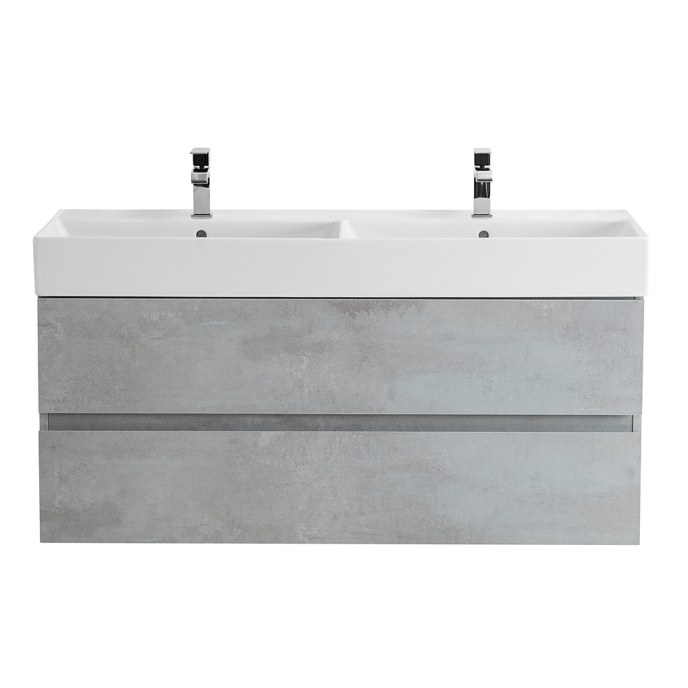 Приобрести cezares тумба подвесная с раковиной molveno 46 120 см beton, бетон molveno 46-120-2c-so-2-bet