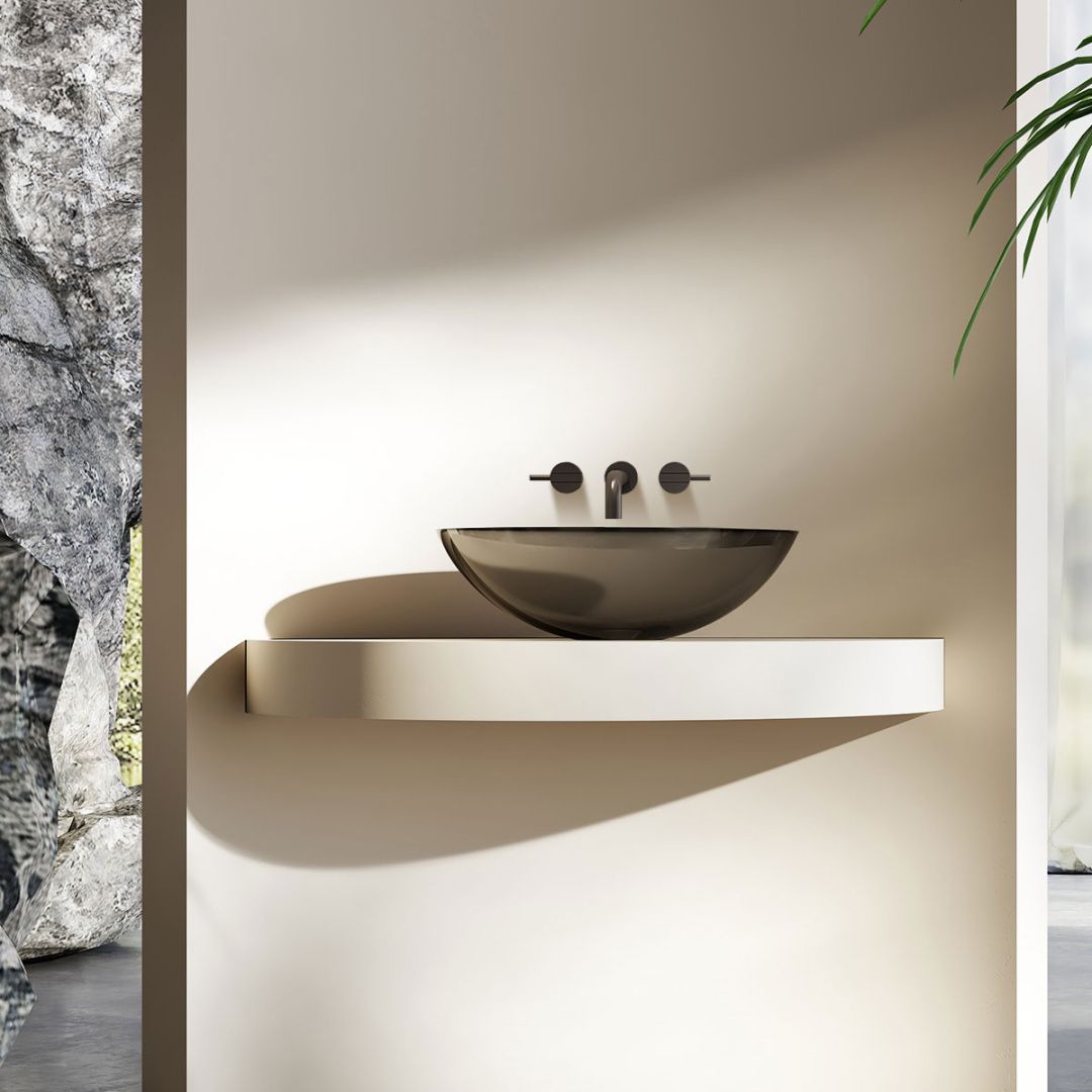 Приобрести vincea раковина накладная 50х35 см, прозрачная, четная vbs-6t11b