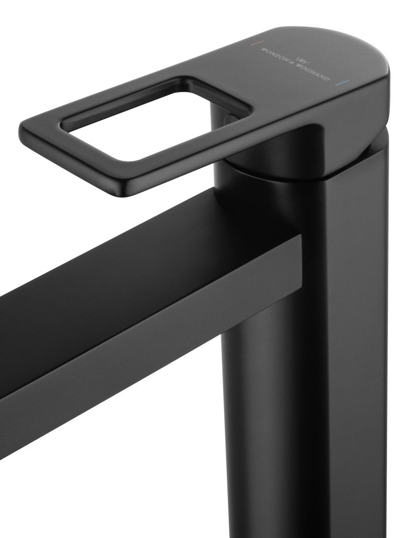 Приобрести смеситель для раковины высокий wonzon & woghand frame, черный матовый (ww-88239010-mb)