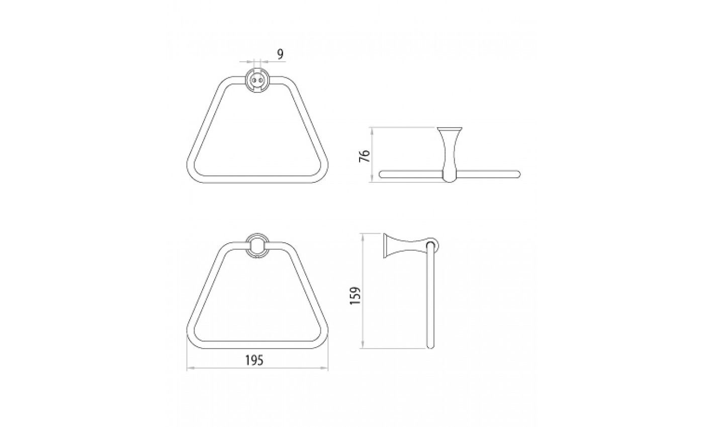 Приобрести lemark полотенцедержатель standard, хром lm2135c