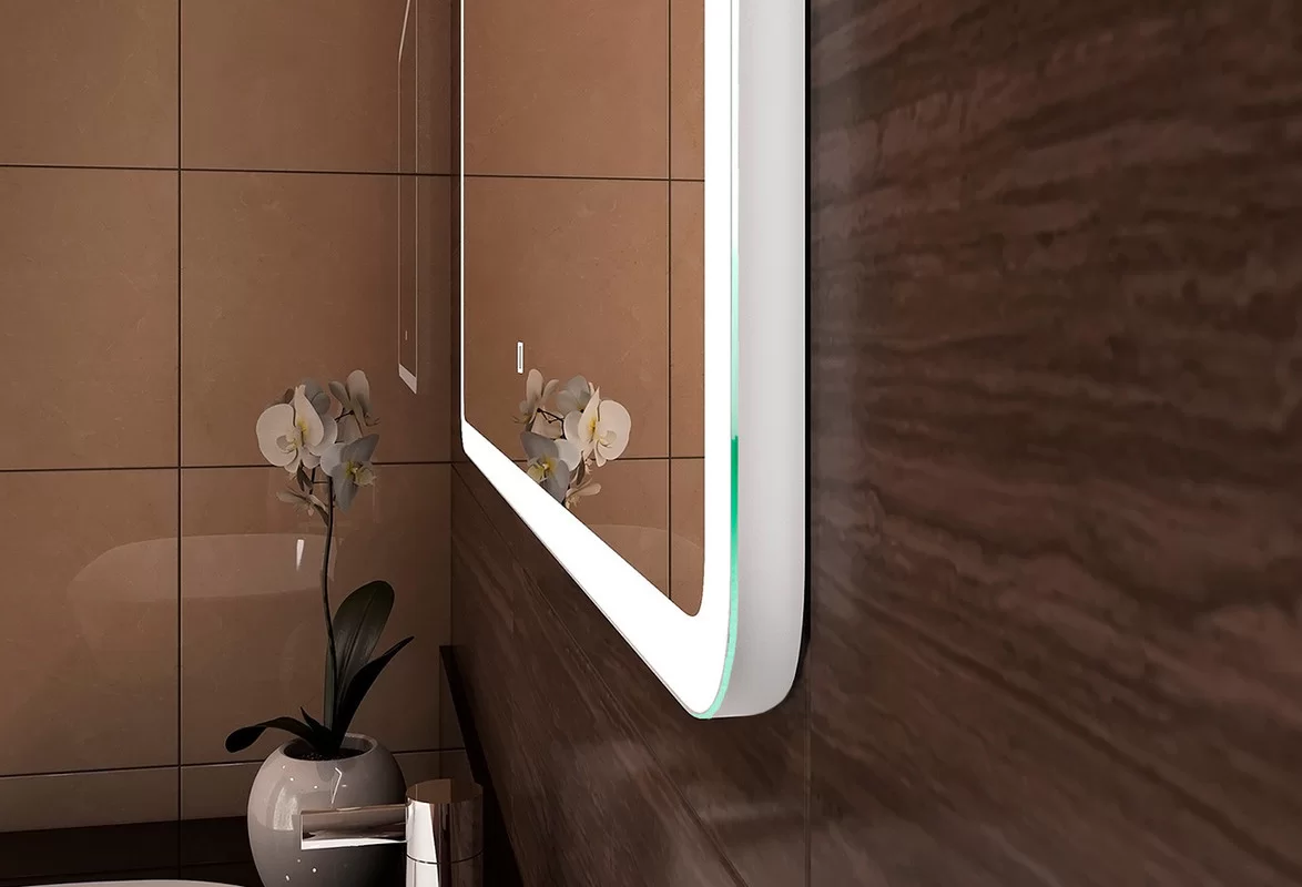 Приобрести continent зеркало с подсветкой demure 70х50 см, белое