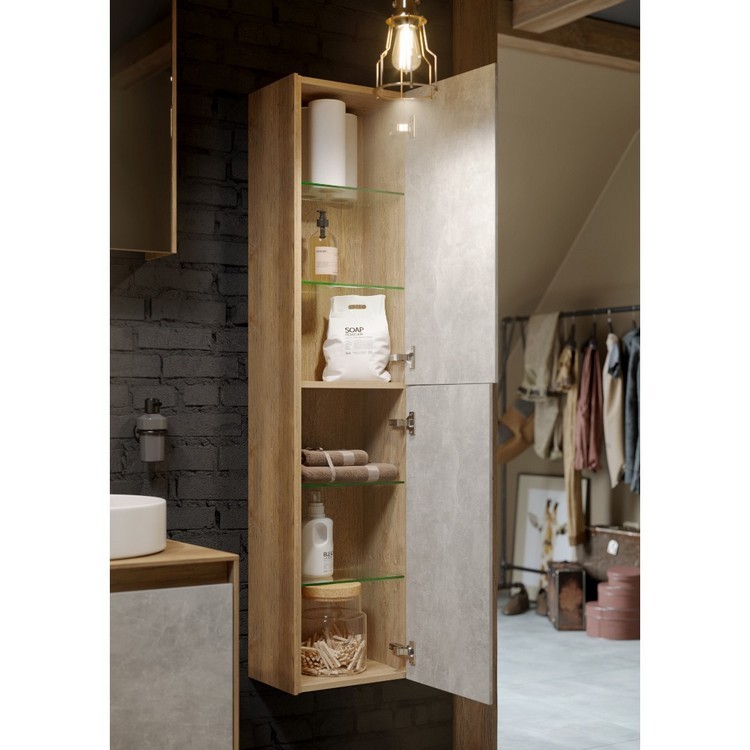 Приобрести пенал подвесной aqwella mobi 36,5 см, дуб балтийский, mob0535w+mob0735db