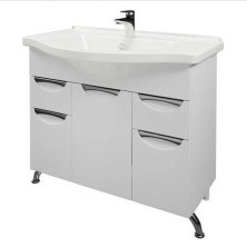 Mirsant Тумба напольная Камилла 80 см с раковиной Эльбрус 80, белая УТ000004927