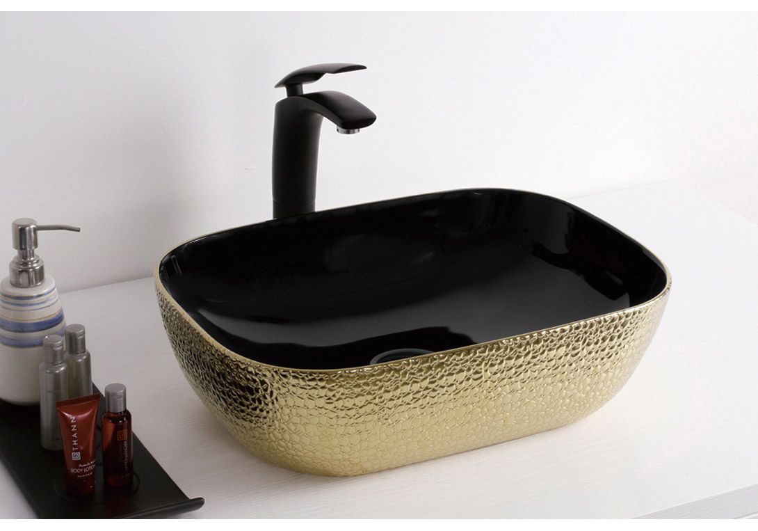 Приобрести раковина-чаша ceramalux 45 см d1333h022, золото