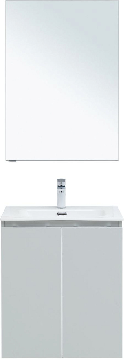 Приобрести aquanet тумба с раковиной алвита new 60 см, 2 дверцы, серый