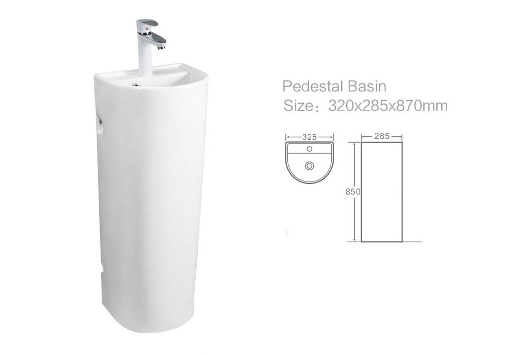 Приобрести раковина напольная ceramalux 30 см pb 1017