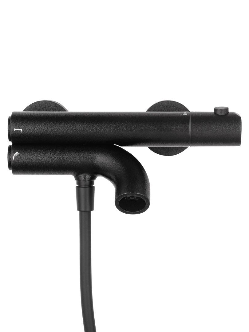 Приобрести смеситель для ванны с душевым гарнитуром и термостатом wonzon & woghand loop, черный матовый (ww-311-00-508)